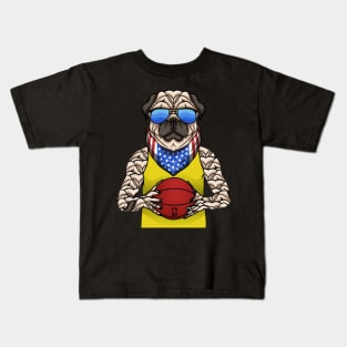 Dog animal playing basketball Kids T-Shirt
